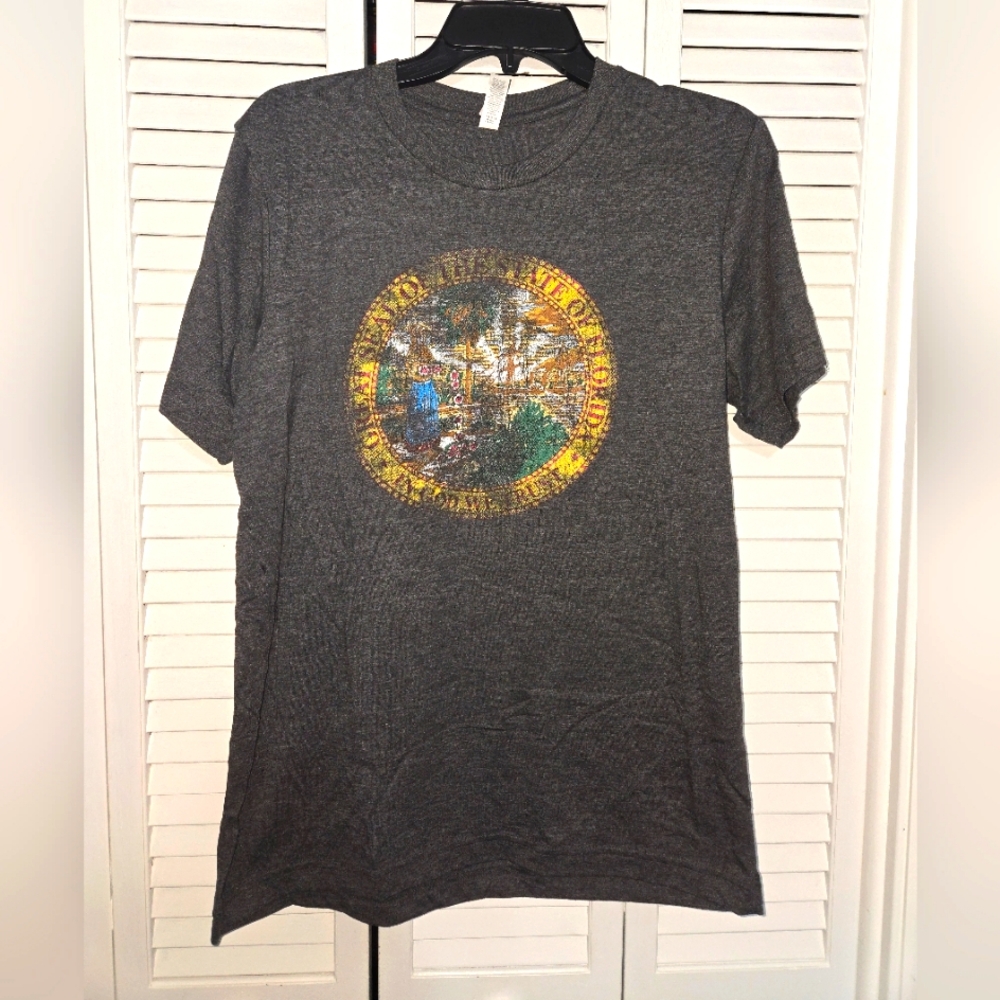 Bella Canvas Men's M Florida State Seal Short Sleeve Tee NEW